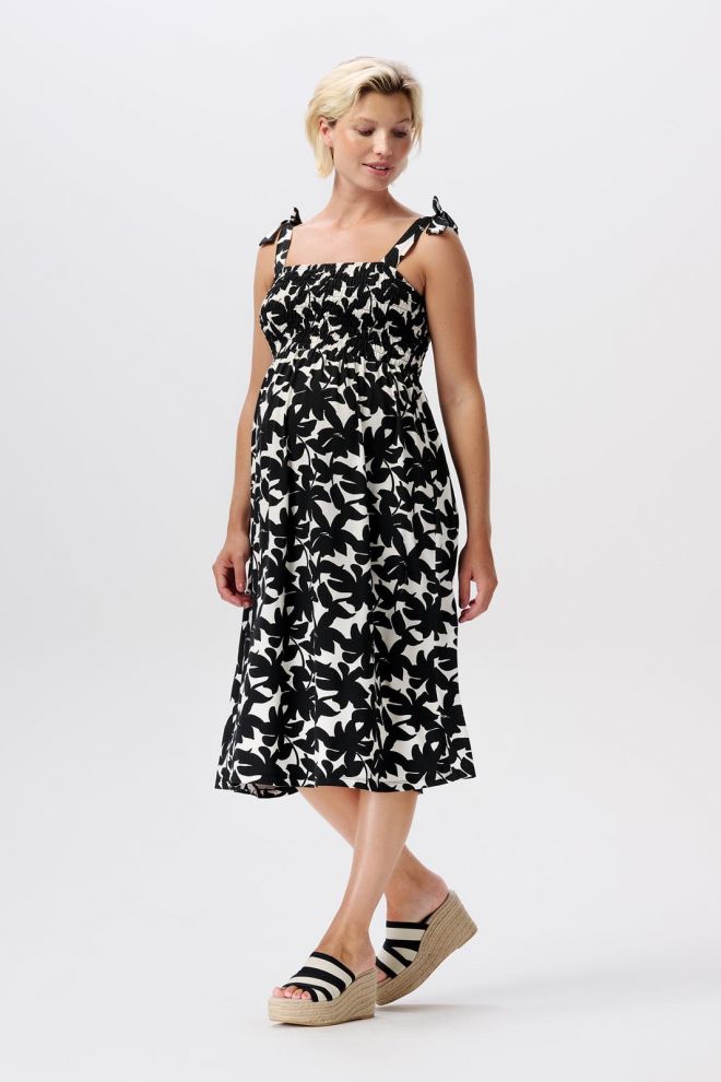 Noppies Maternity Jurk Nia - Black Big Flower