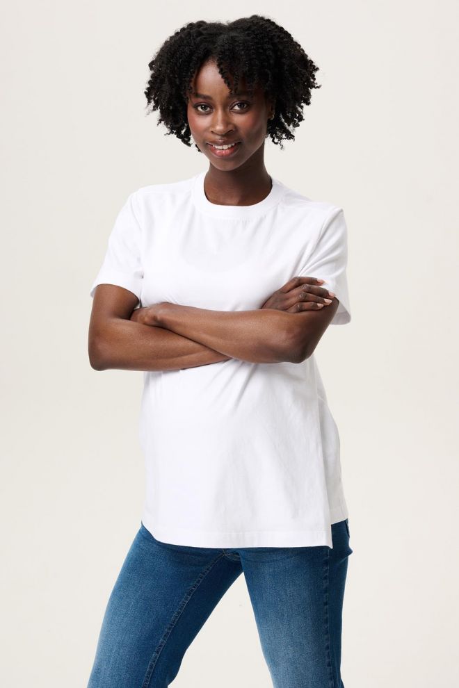 Noppies Maternity Voedings t-shirt Ifke - Optical White
