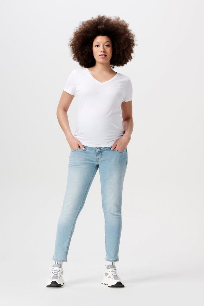 Noppies Maternity Jean slim Mila 7/8 - Light Blue Denim