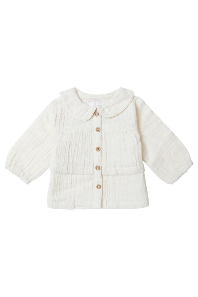 Noppies Baby Blouse Crown - Whitecap Gray