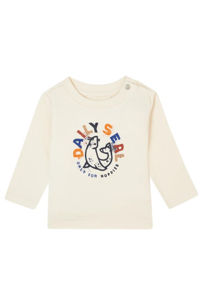 Noppies Baby Langarmshirt Grinestar - Butter Cream