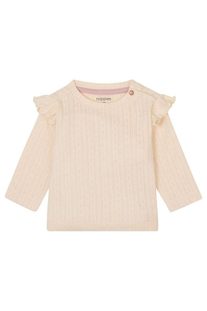 Noppies Baby Langarmshirt Fumel - Butter Cream