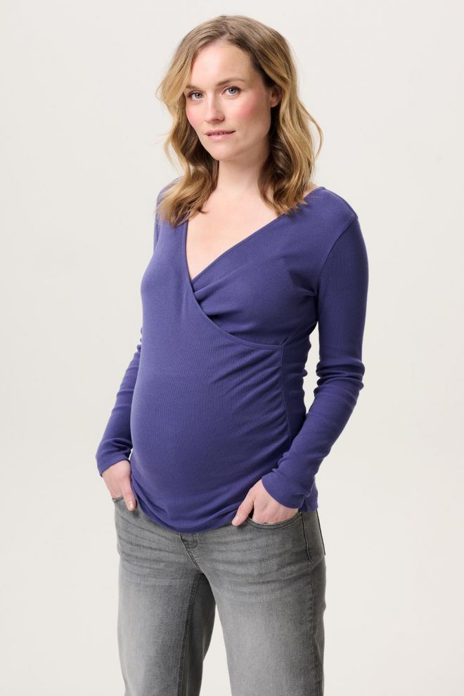 Noppies Maternity Voedingsshirt Sara - Skipper Blue