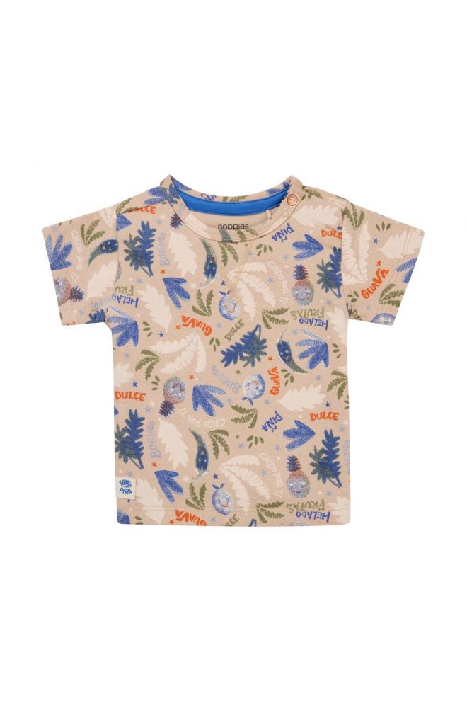 Noppies Baby T-shirt Ofunato - Fruit pattern Sand/Nude