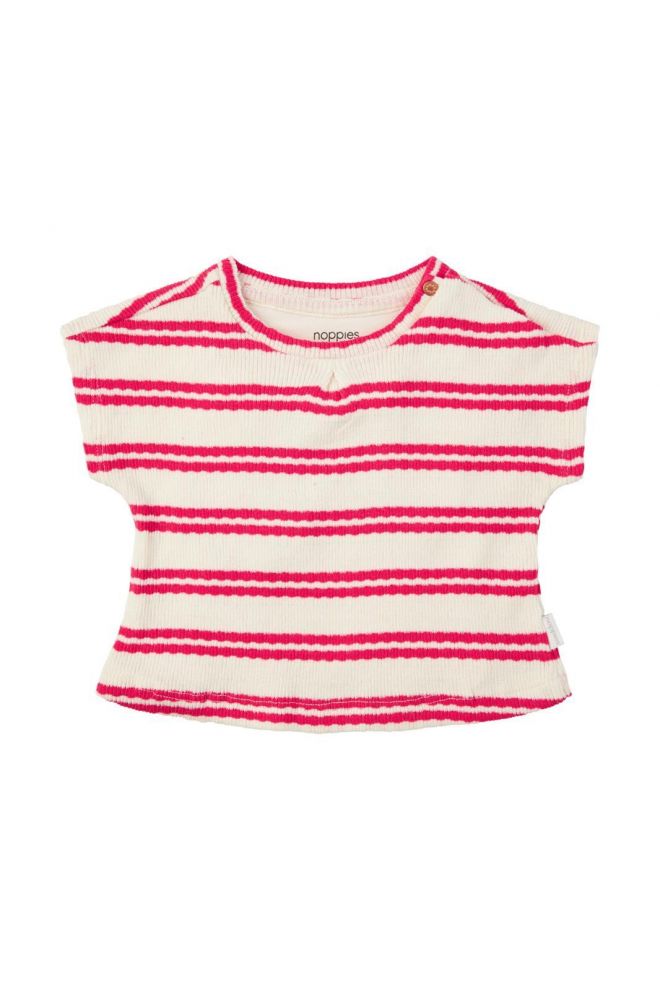 Noppies Baby T-shirt Marfa - Stripe pattern Pink