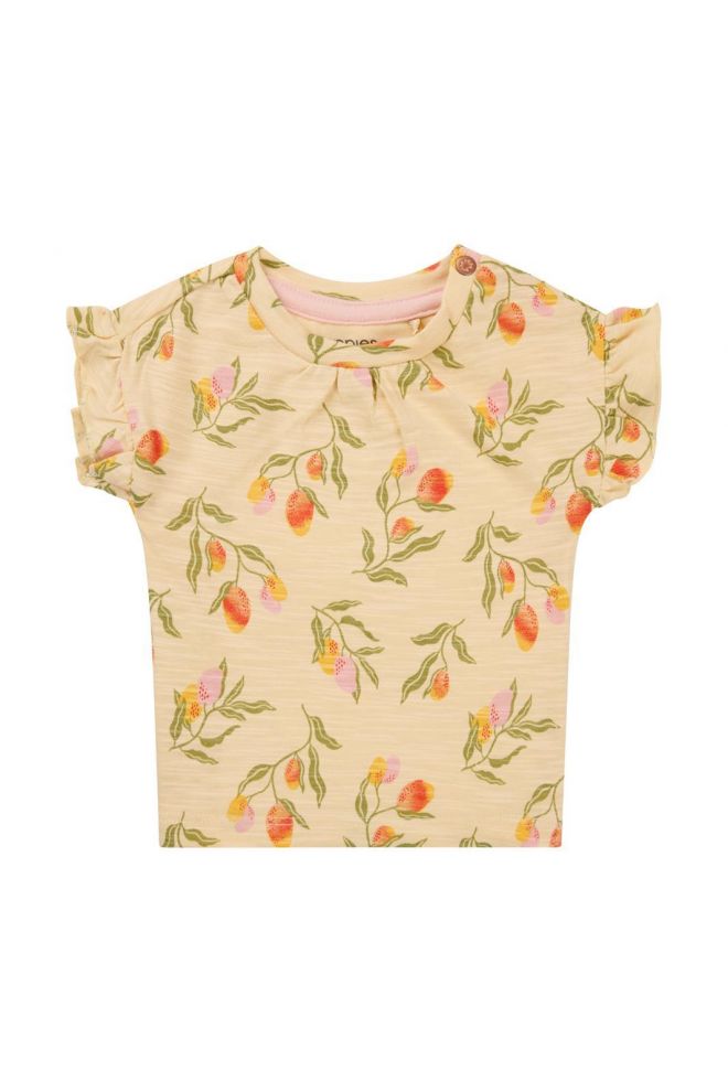Noppies Baby T-shirt Moraga - Fruit pattern Medium Yellow