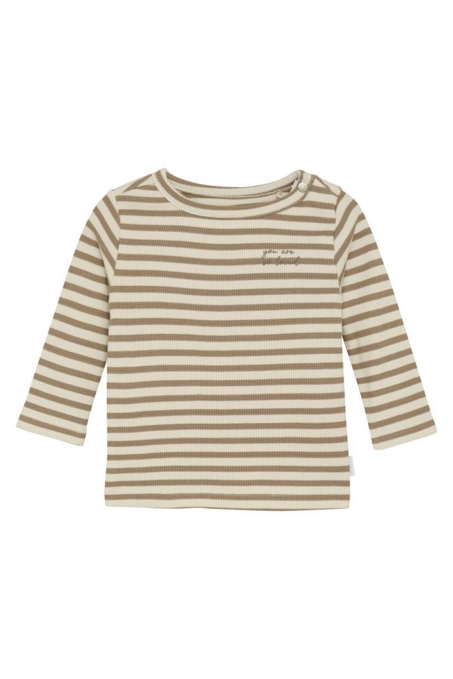Noppies Baby Longsleeve Seguin - Stripe pattern Medium Brown
