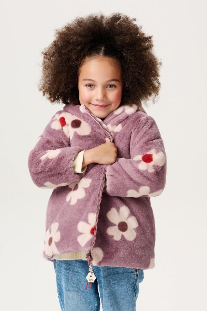 Noppies Kids Winterjas Norden - Reversible - Floral Pattern Purple