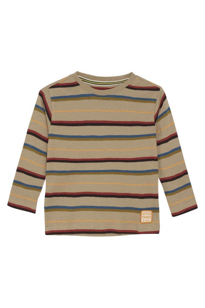 Noppies Kids Longsleeve Ranlo - Stripe Pattern Off White