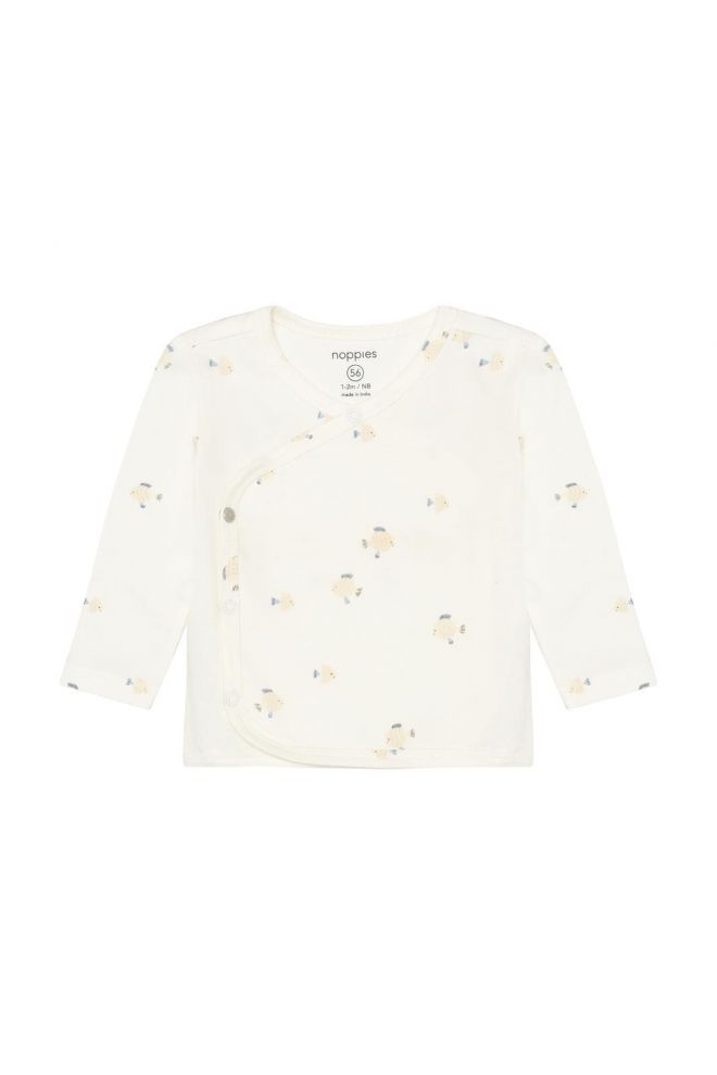 Noppies Baby Longsleeve all over print - Egret