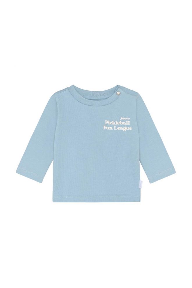 Noppies Baby Longsleeve - backprint - Dusty Blue
