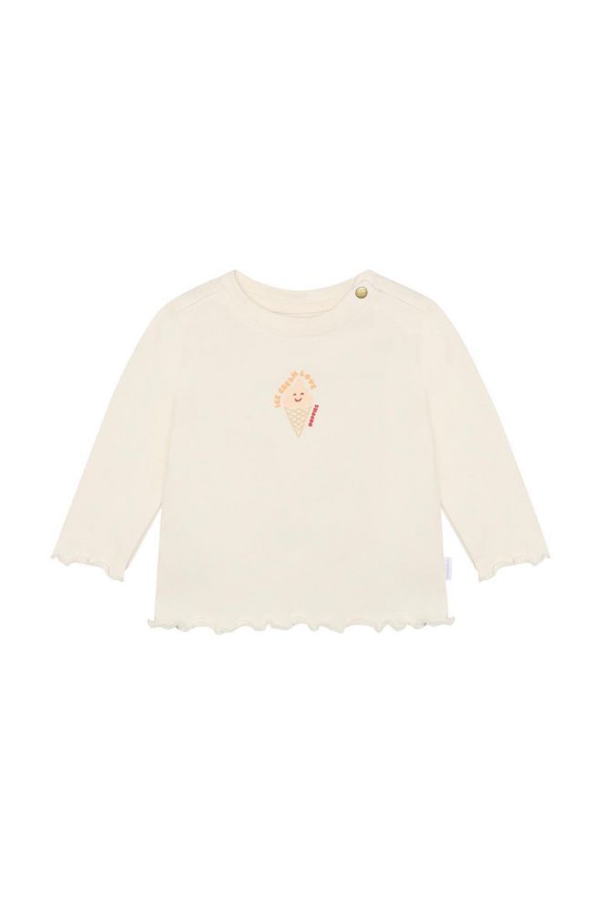 Noppies Baby Longsleeve - backprint - Egret