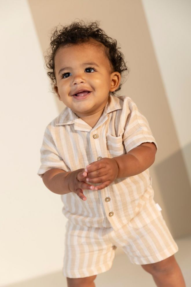 Noppies Baby Overhemd stripe - Irish Cream