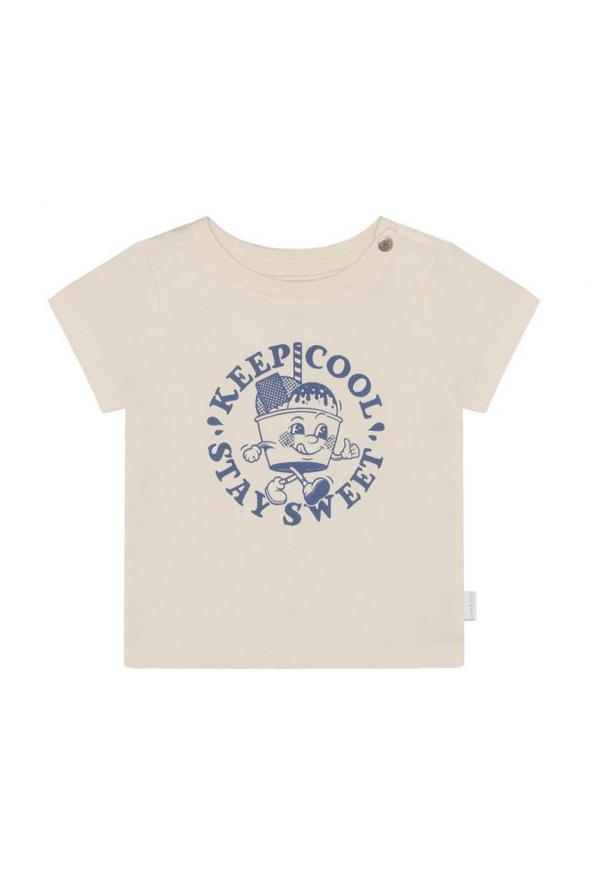 Noppies Baby T-shirt - backprint - Egret