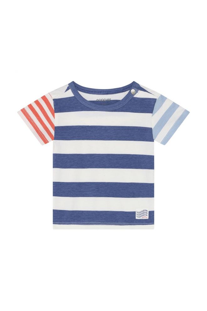 Noppies Baby T-shirt stripe - Dusty Blue