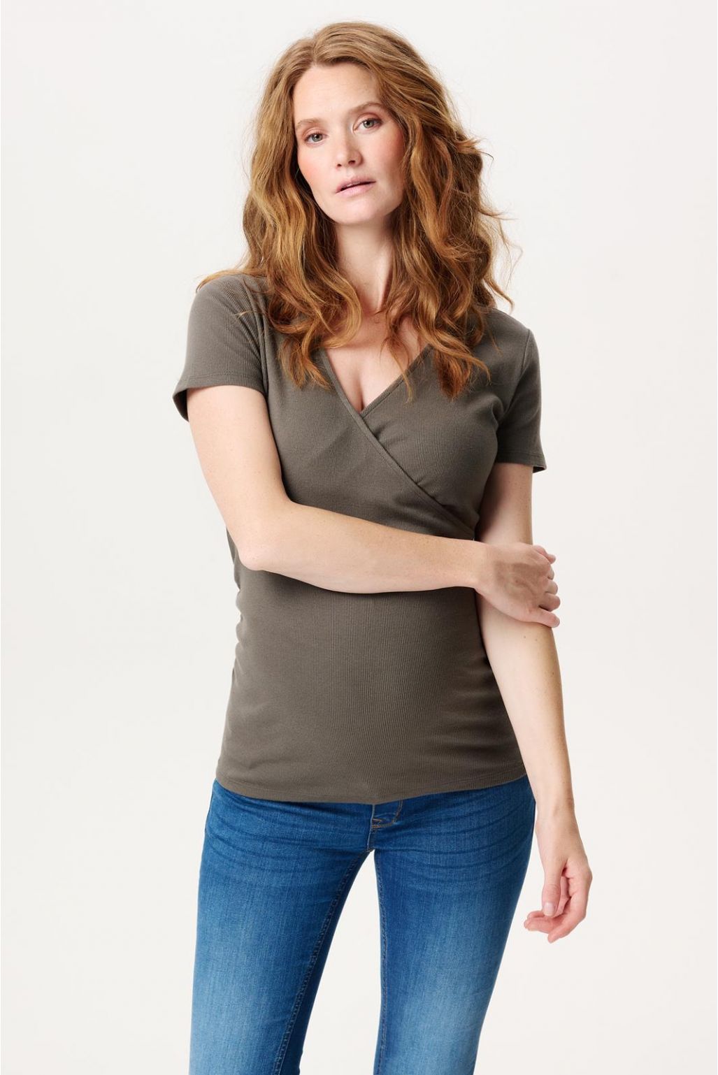 Noppies Voedings t-shirt Sanson - Olive