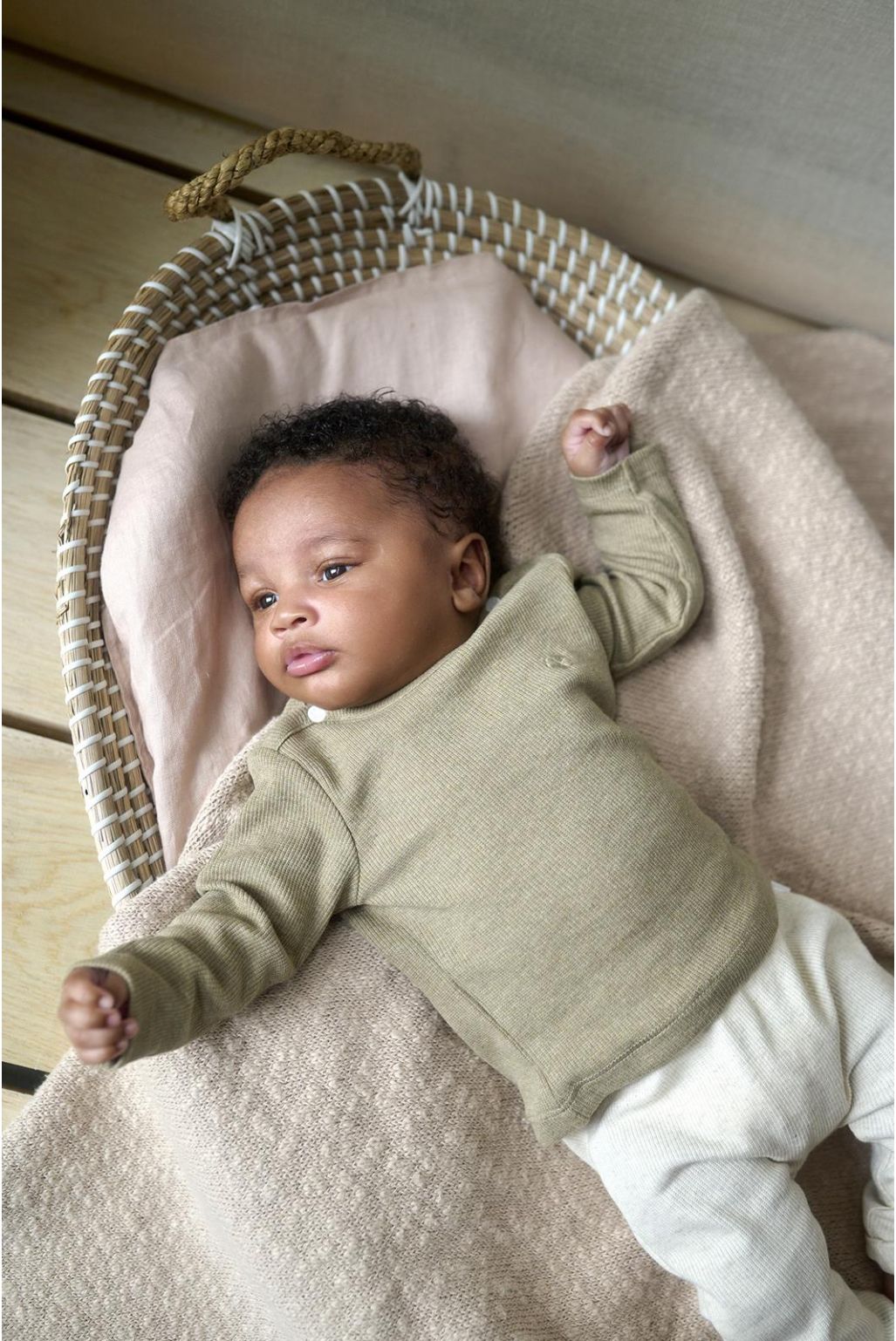 Noppies Baby T-shirt manches longues Natal - Light Green Melange