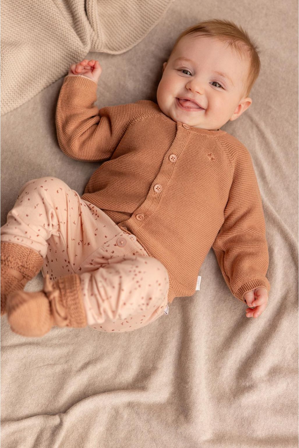 Noppies Baby Strickjacke Naga - Café au lait