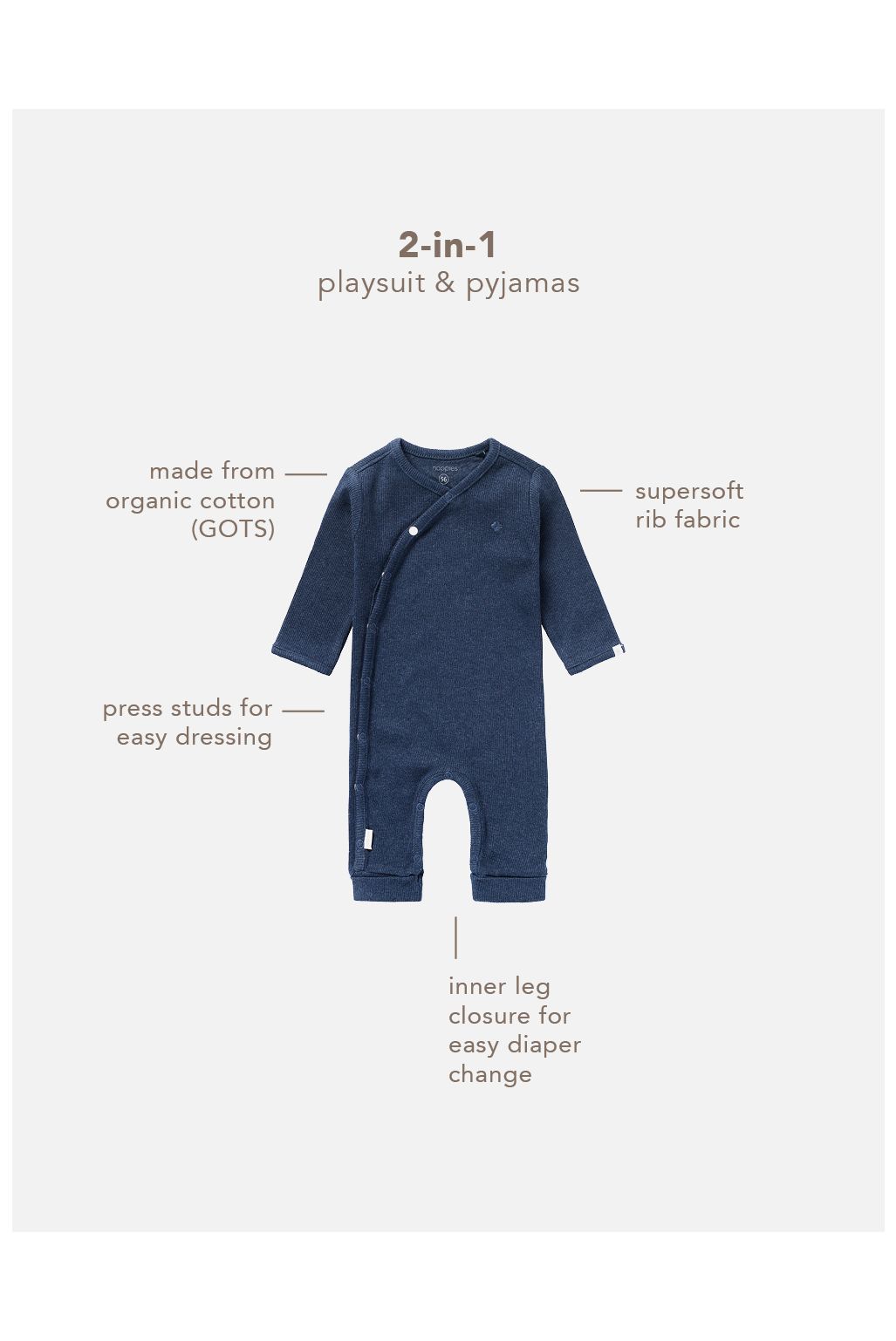 Noppies Baby Strampler Nevis - Navy Melange