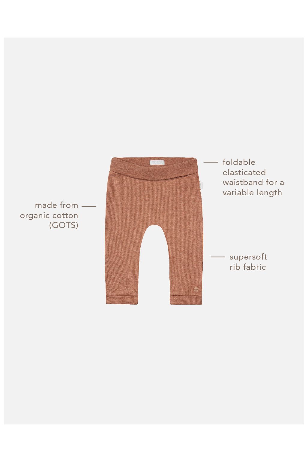 Noppies Baby Joggingbroek Naura - Cafe Au Lait Melange