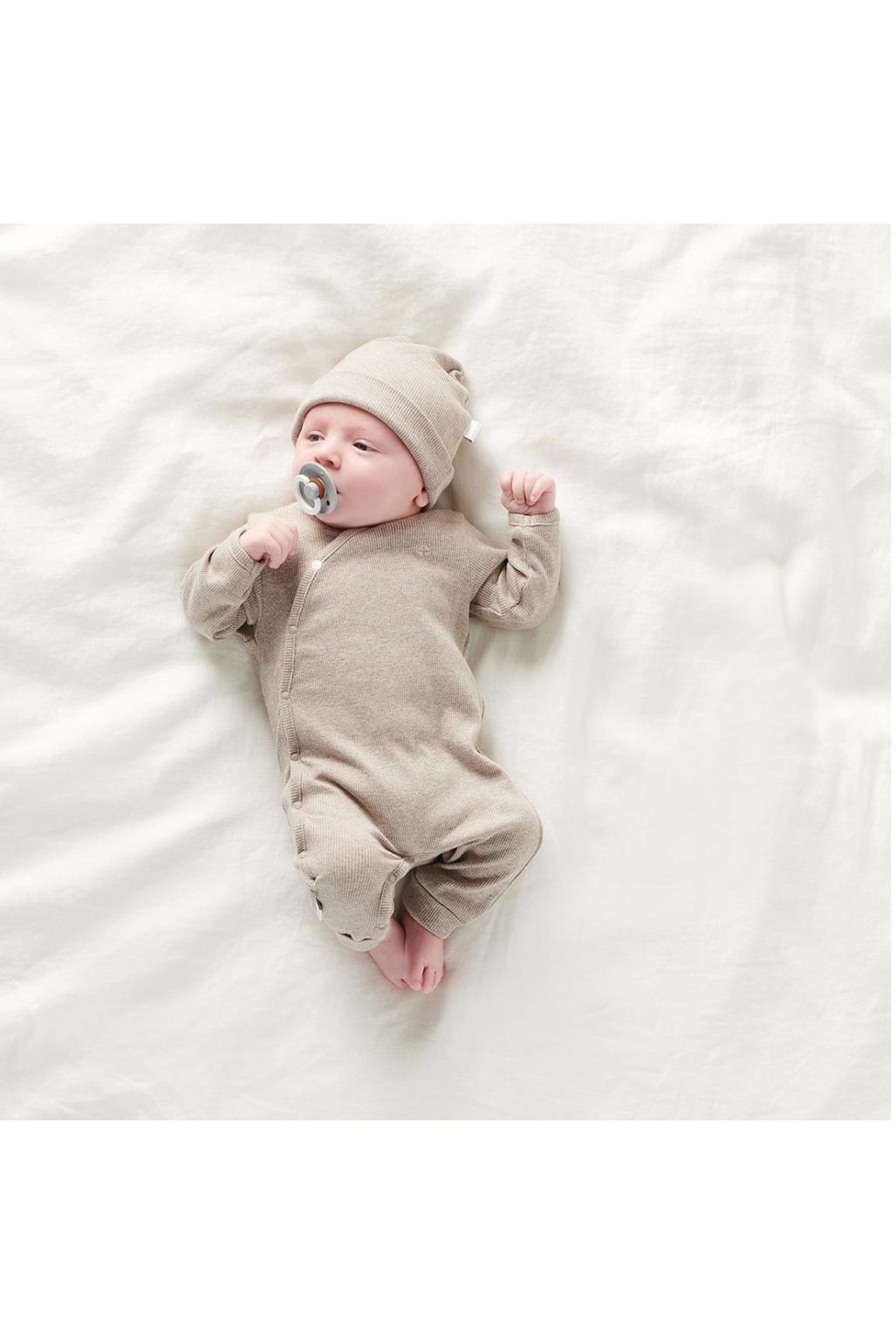 Noppies Baby Bonnet Nevel - Taupe Melange