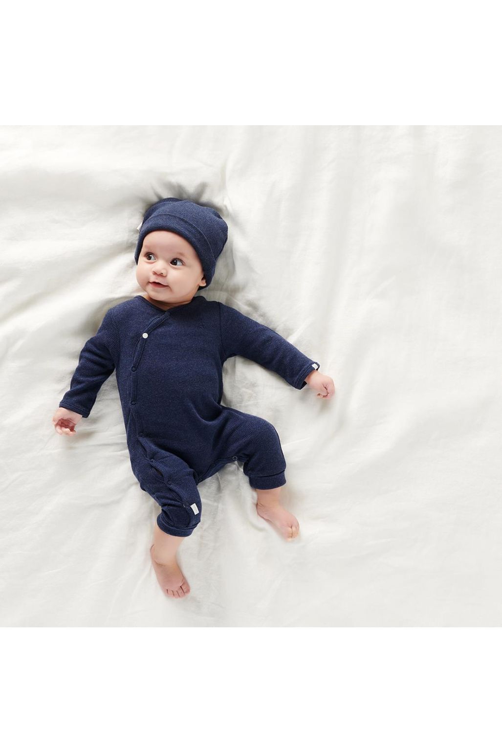 Noppies Baby Bonnet Nevel - Navy Melange