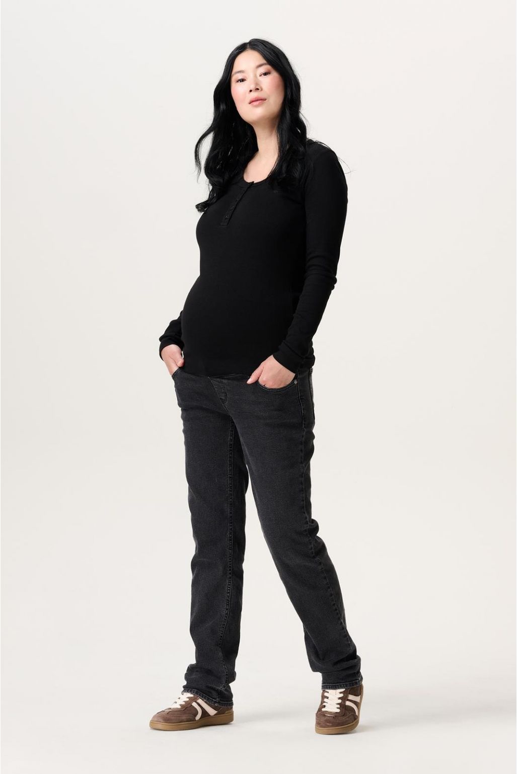 Noppies Maternity Straight jeans - Grey Dark Wash Noppies Maternity Straight jeans - Grey Dark Wash