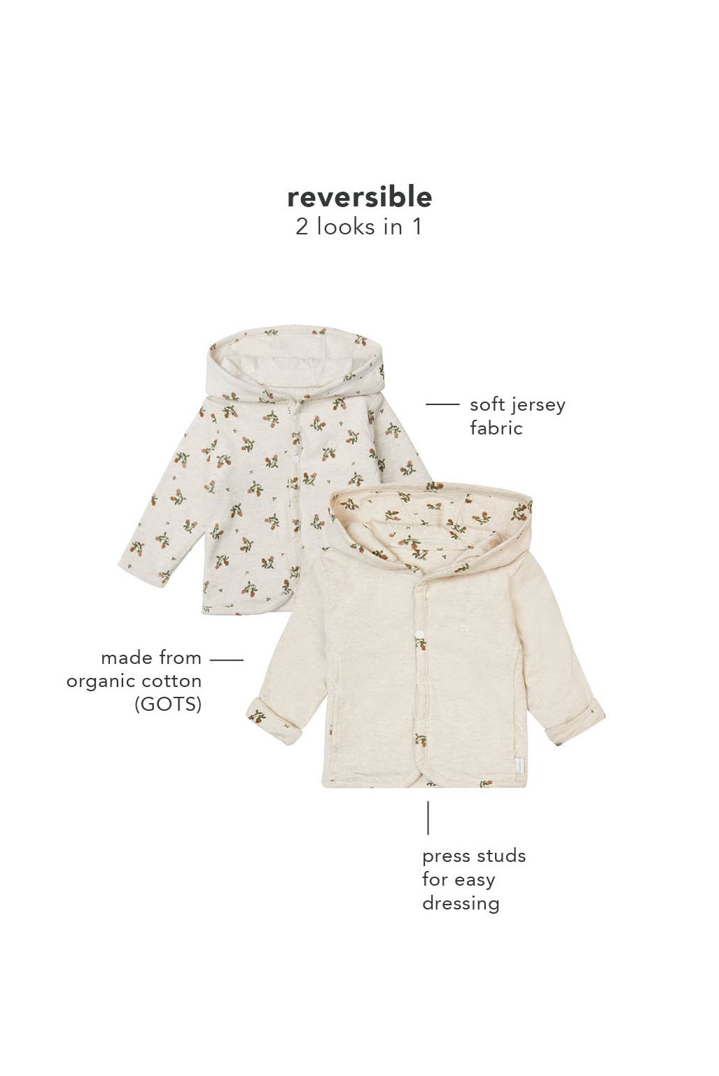 Noppies Baby Vest Niederau - Reversible - Oatmeal