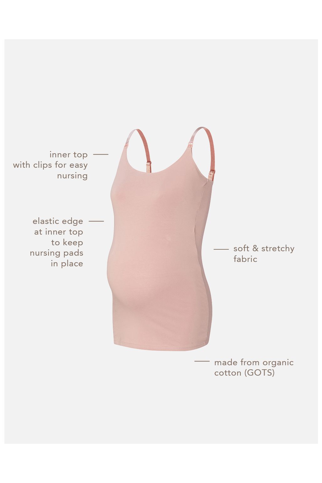 Noppies Top d'allaitement Ara - Pale Mauve