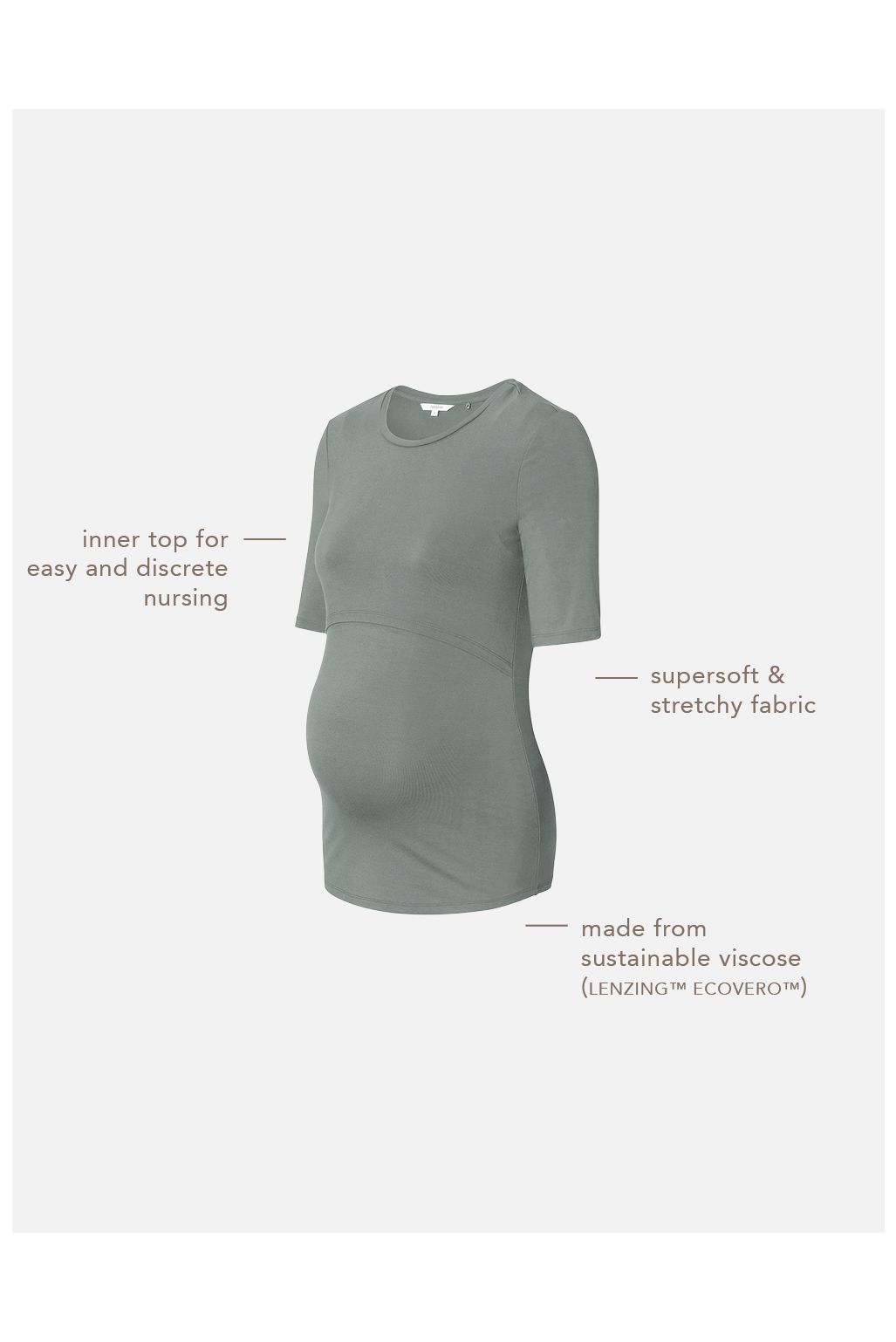 Noppies Voedings t-shirt Juli - Sable