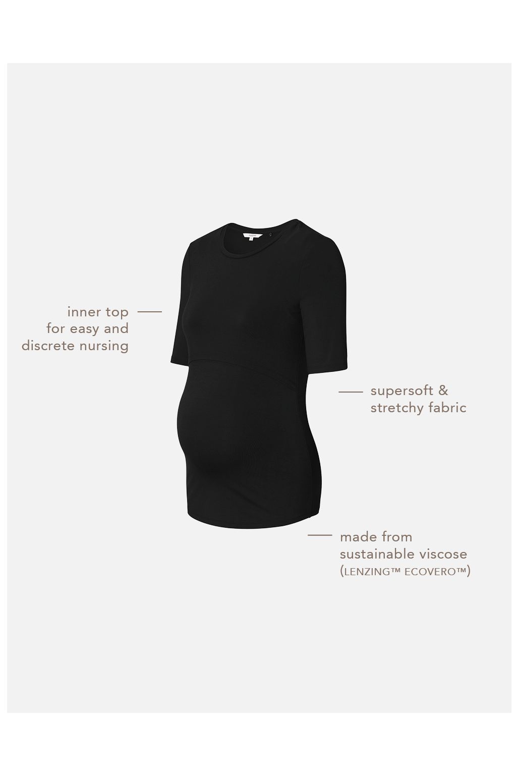 Noppies Nursing t-shirt Juli - Black