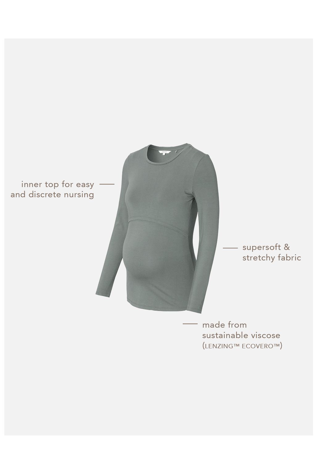 Noppies Voedingsshirt Nore - Sage