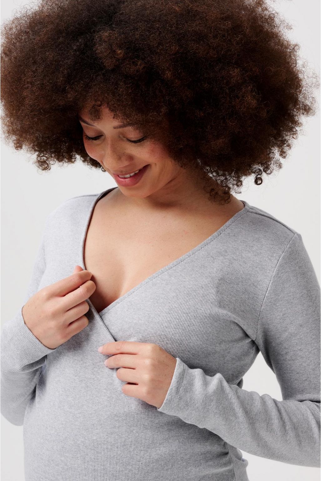 Noppies Nursing shirt Sara - Grey Melange