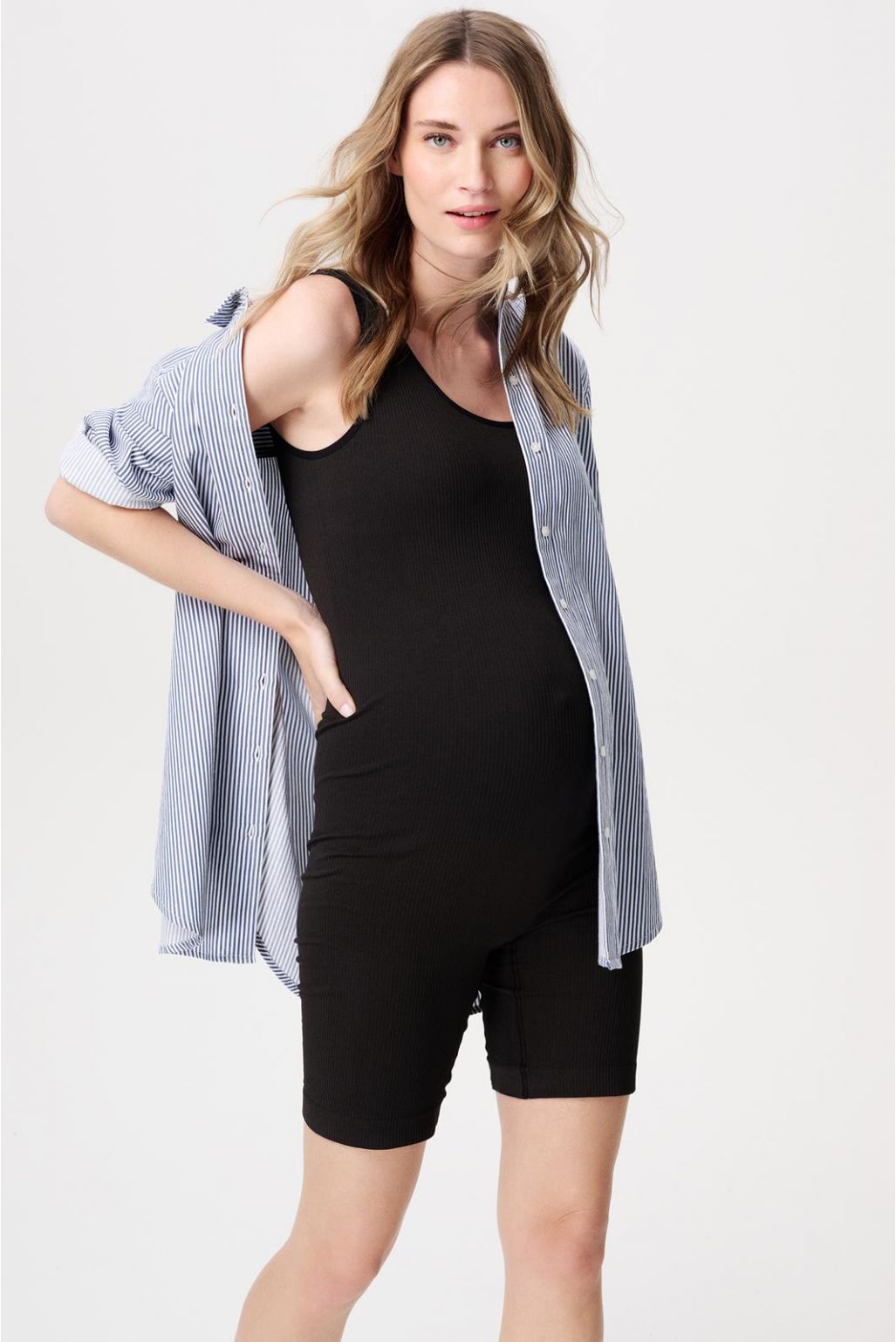 Noppies Bluse Arles - Gris blue Stripe