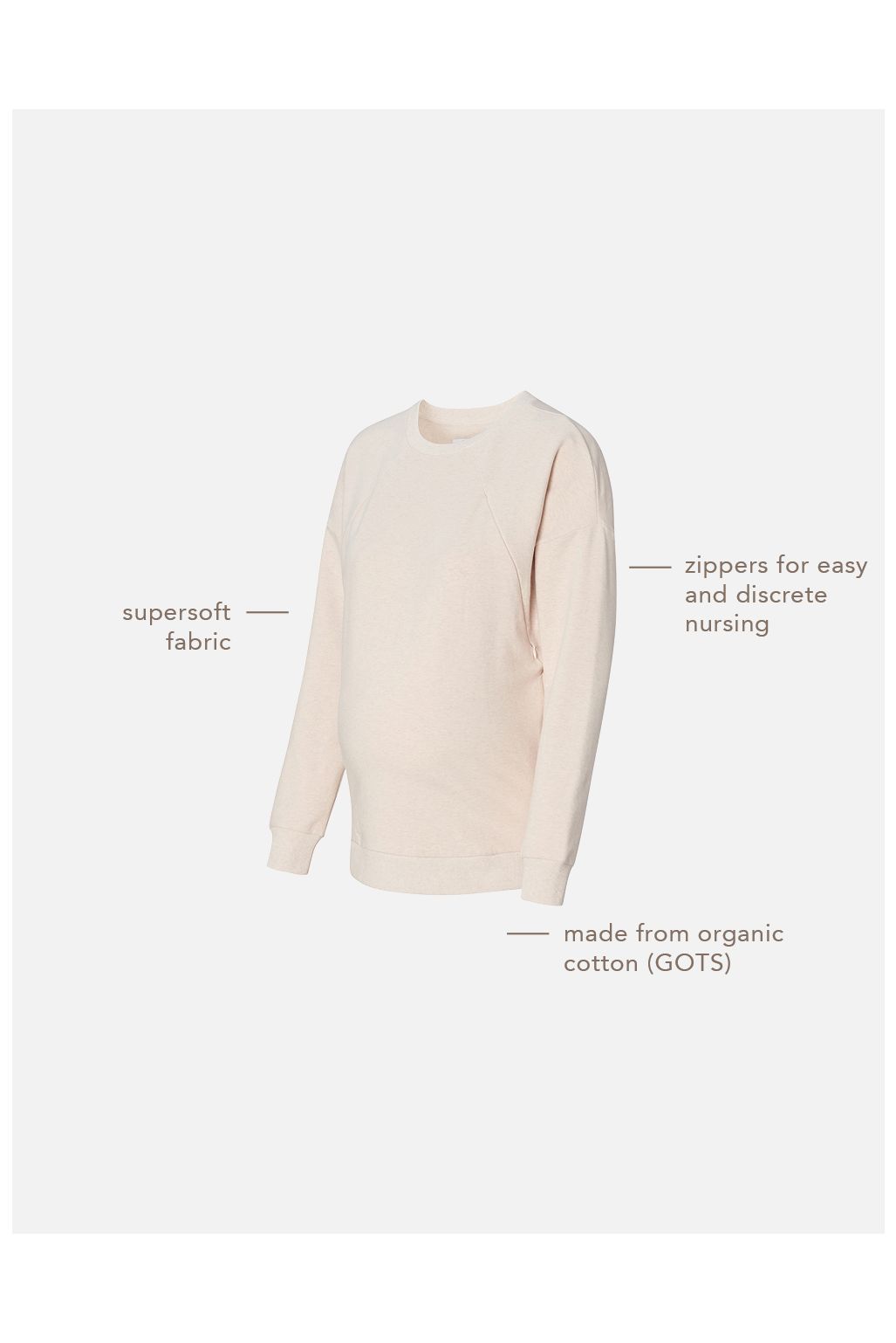Noppies Still-Pullover Lesy - Oatmeal