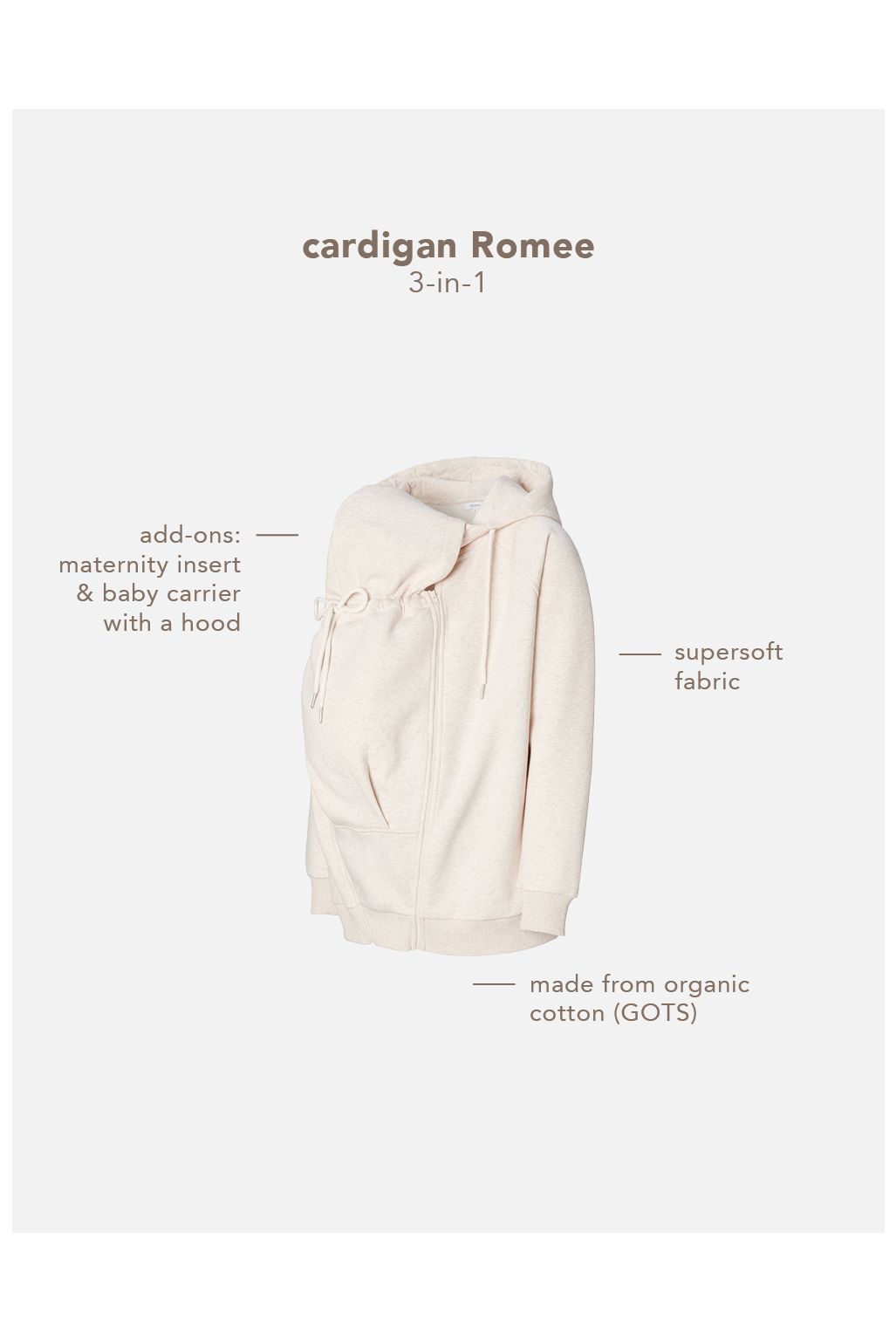Noppies Strickjacke Romee - Oatmeal