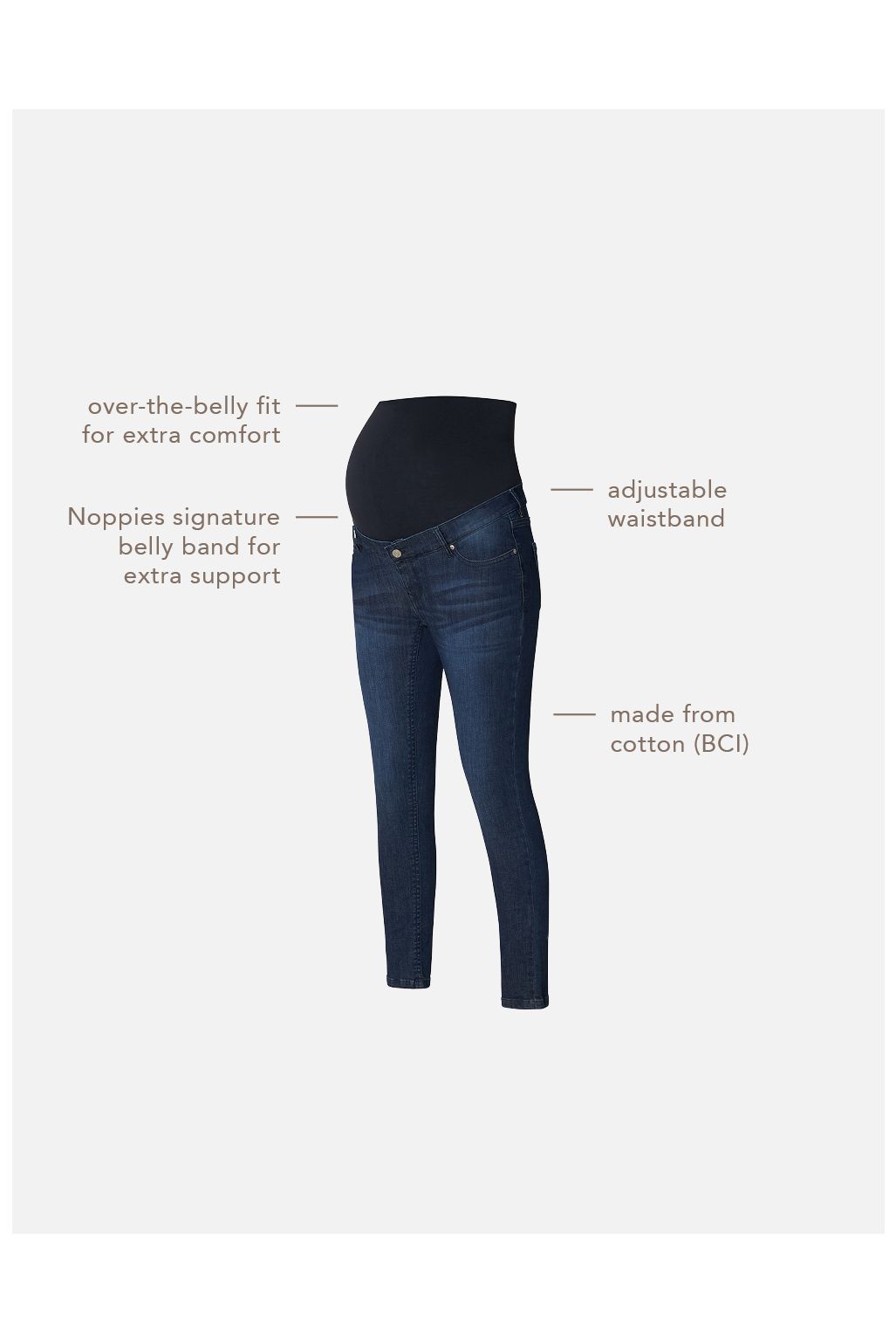 Noppies Skinny Umstandsjeans Avi - Dark Blue