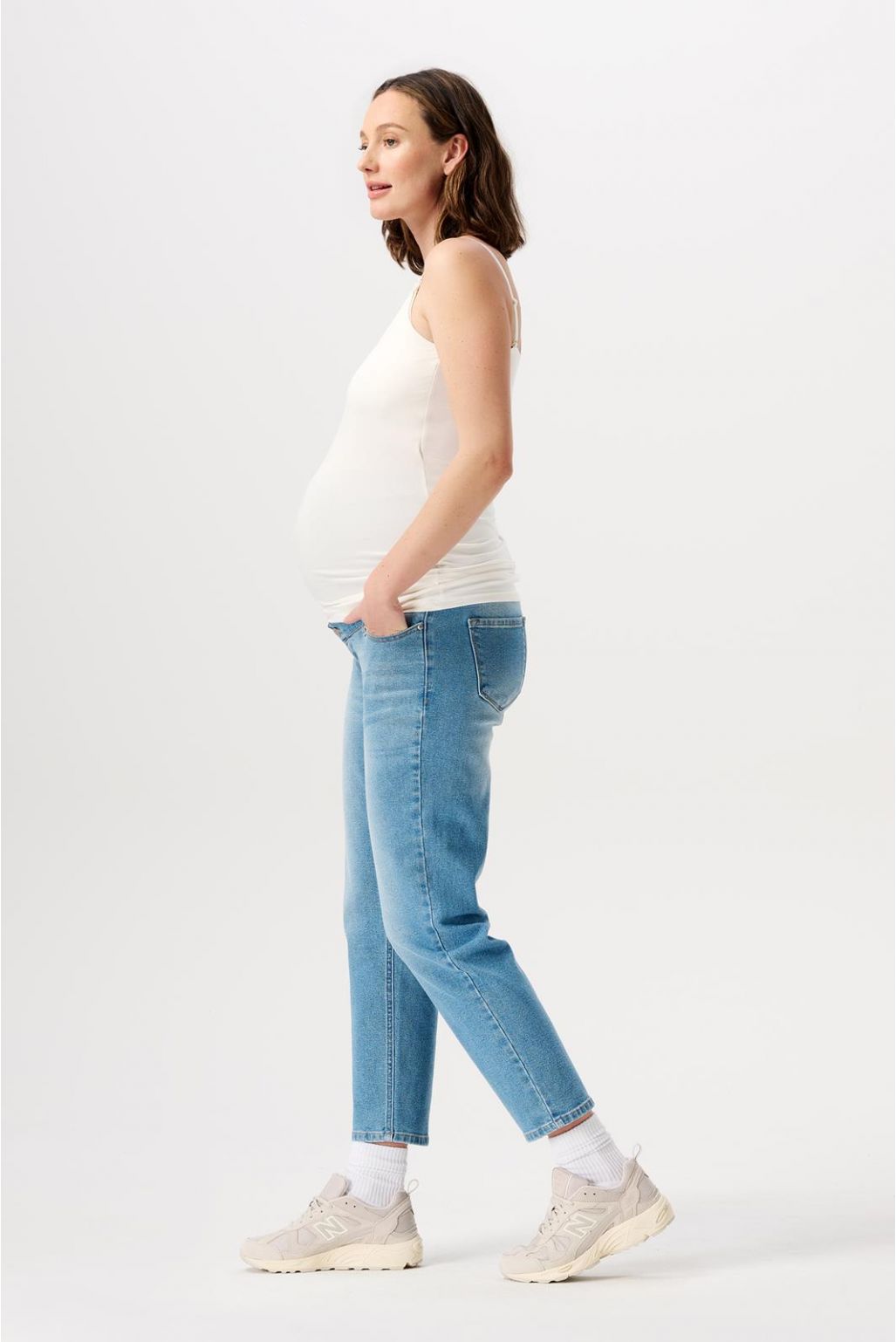Noppies Straight Umstandsjeans Azua - Vintage Blue