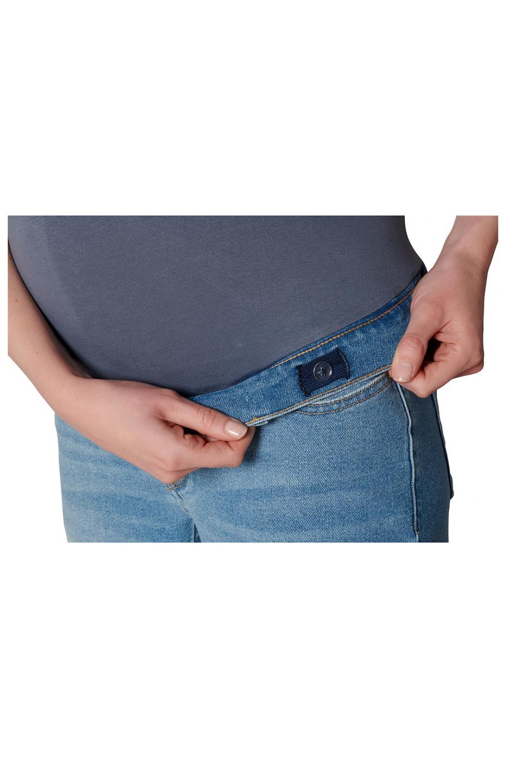 Noppies Straight Umstandsjeans Azua - Vintage Blue
