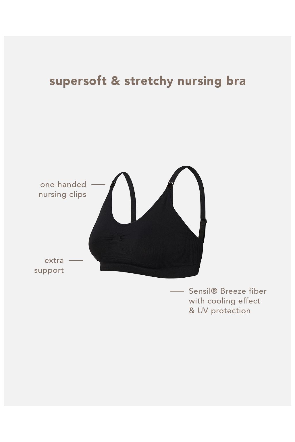 Noppies Naadloze voedingsbh Hura Sensil Breeze - Black