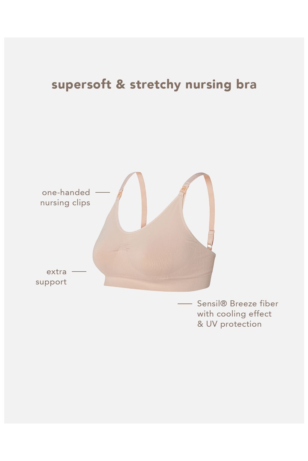 Noppies Nursing bra seamless Hura Sensil Breeze - Moonlight
