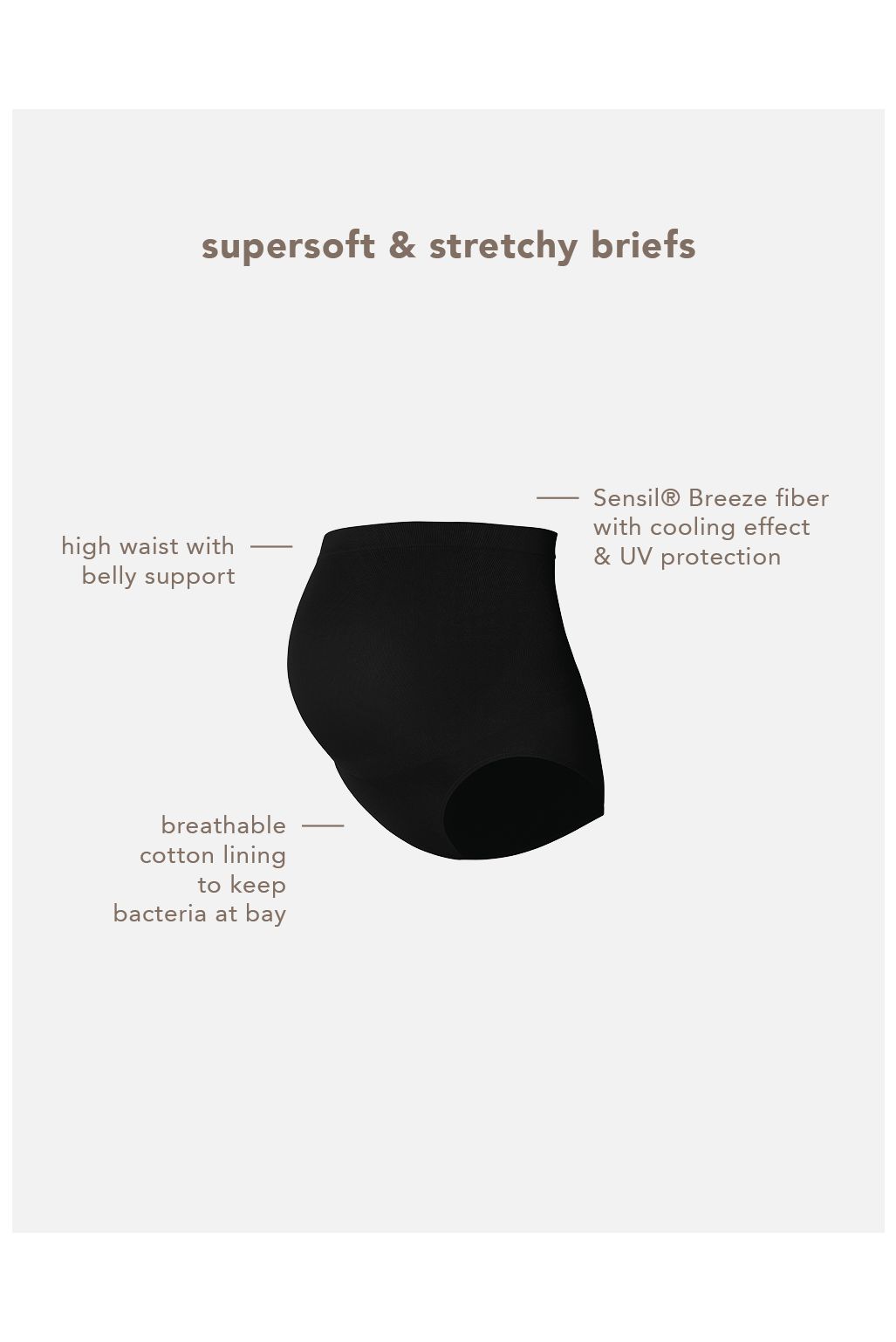 Noppies Naadloze slip Nisa Sensil® Breeze - Black
