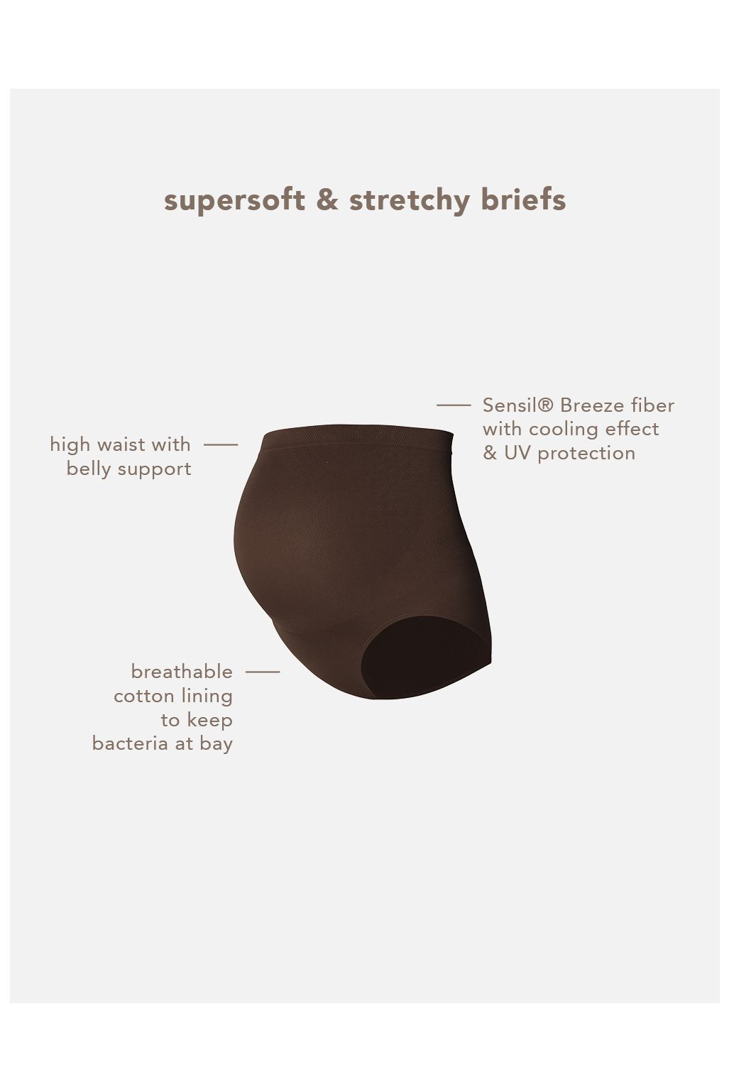 Noppies Nahtloser Slip Nisa Sensil® Breeze - Coffee Bean