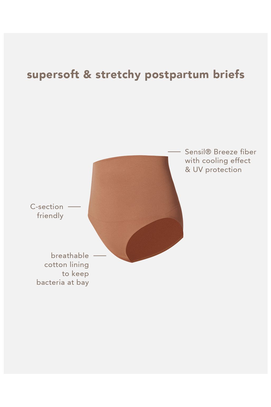 Noppies Nahtloser Slip Lee post partum Sensil Breeze - Hazel
