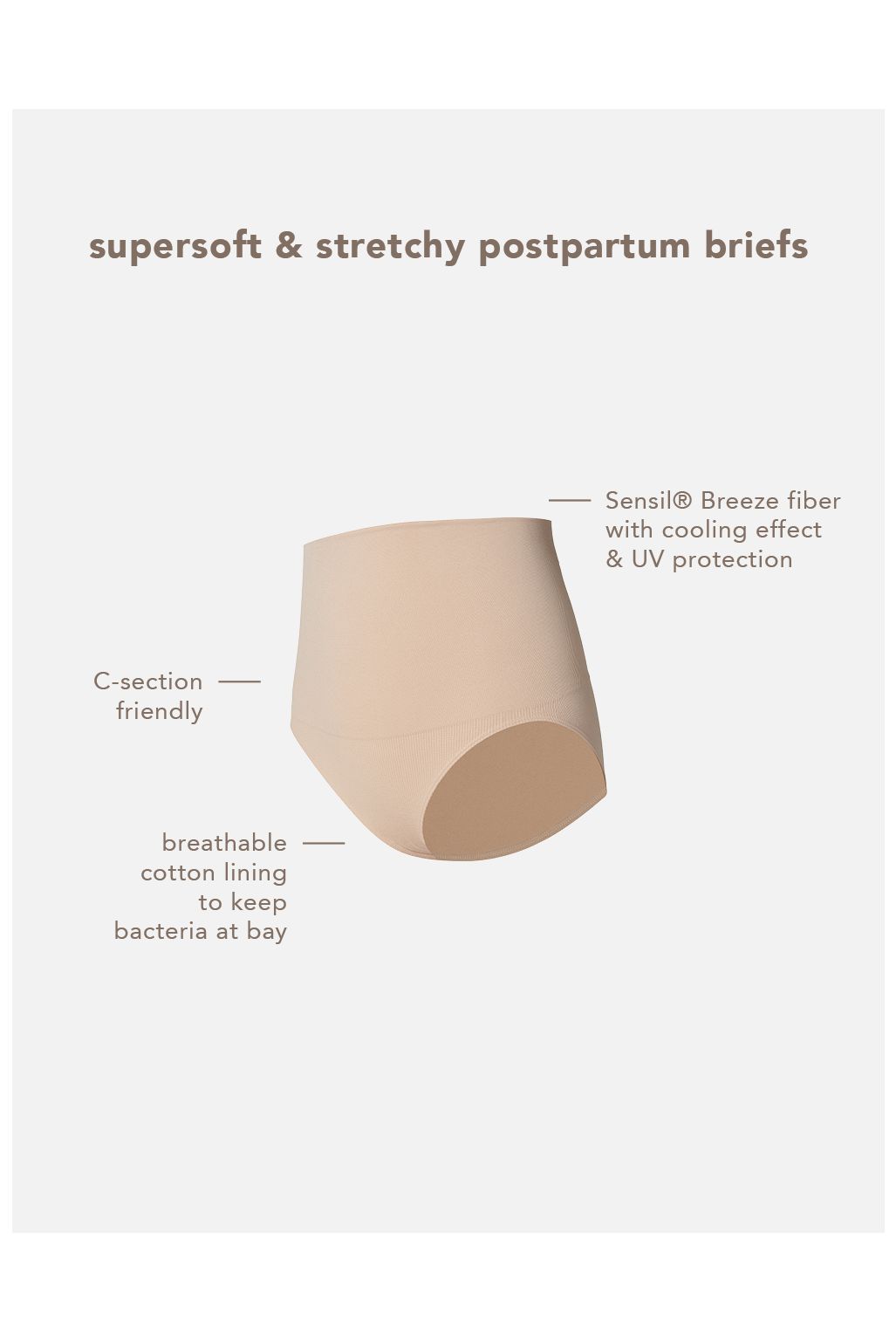 Noppies Nahtloser Slip Lee post partum Sensil® Breeze - Moonlight