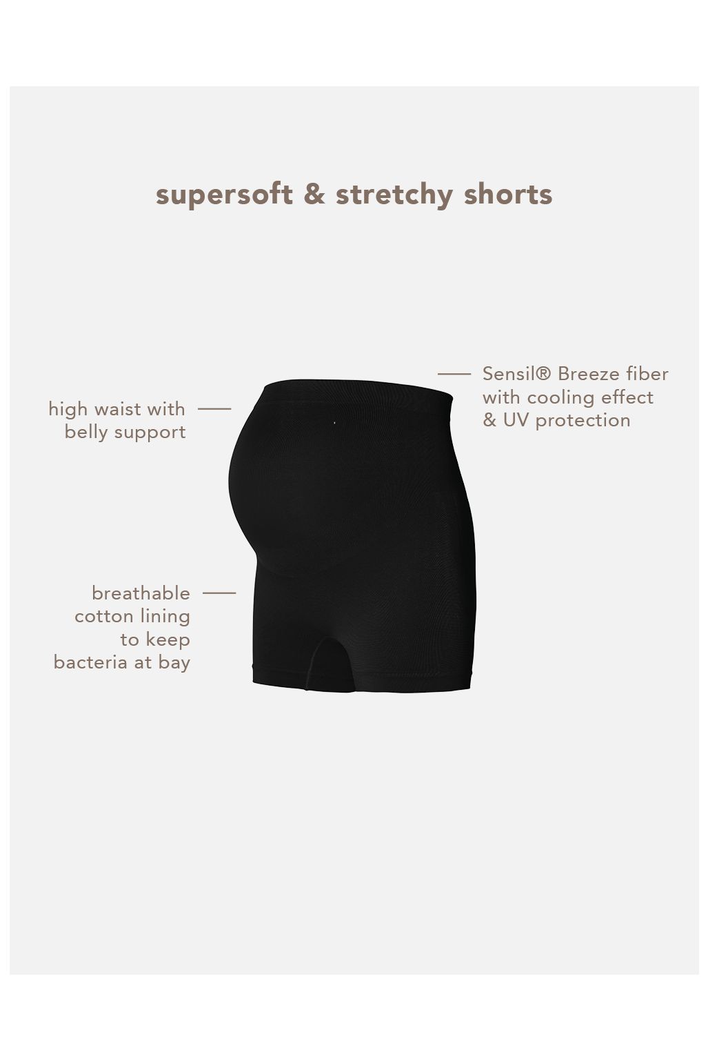 Noppies Nahtloser Short Lai Sensil® Breeze - Black