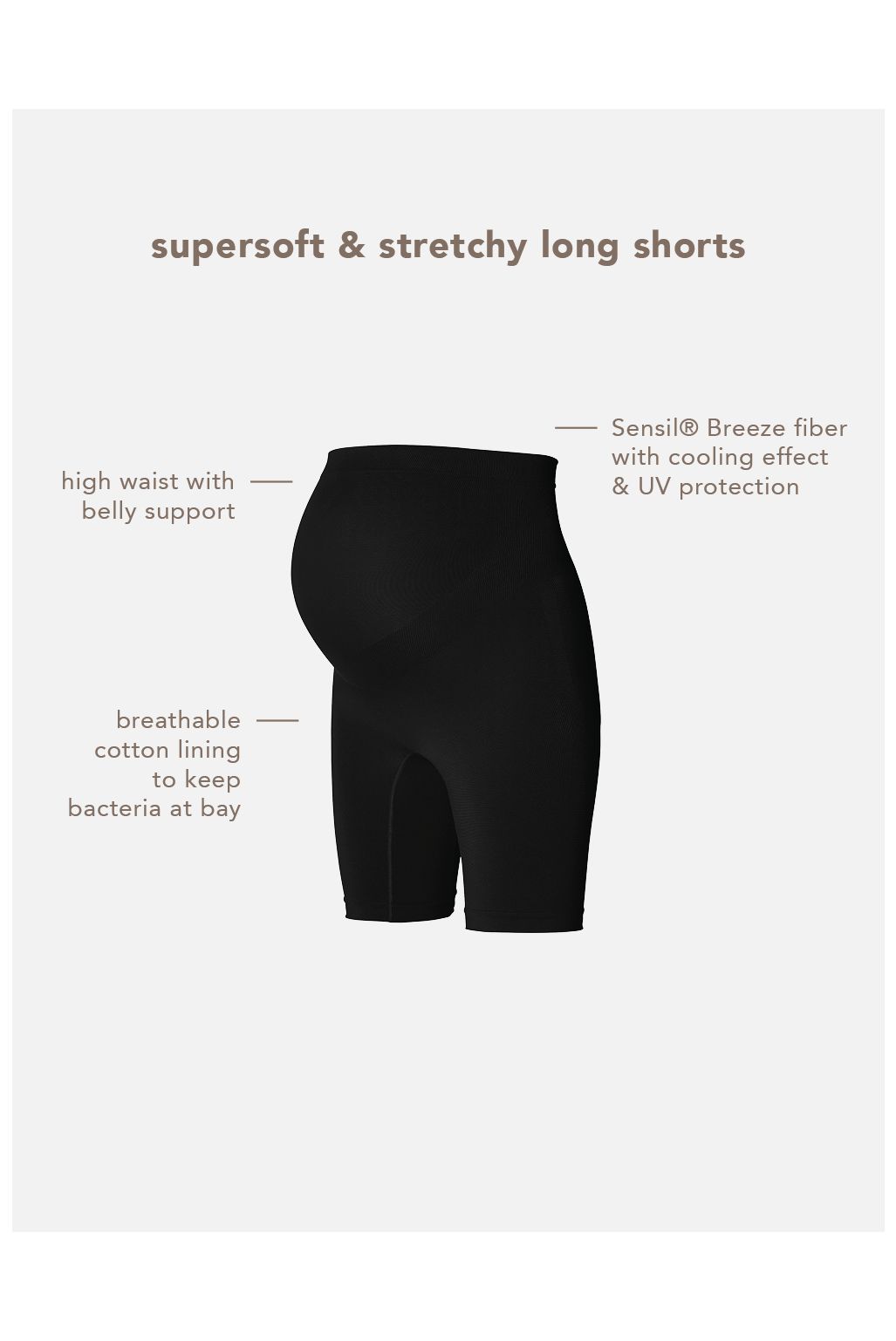 Noppies Nahtloser Short Niru Sensil® Breeze - Black