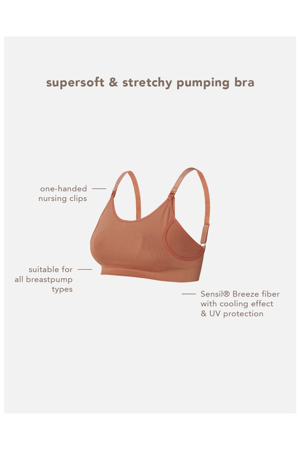 Noppies Soutien gorge allaitement sans couture pumping Mae Sensil® Breeze - Hazel