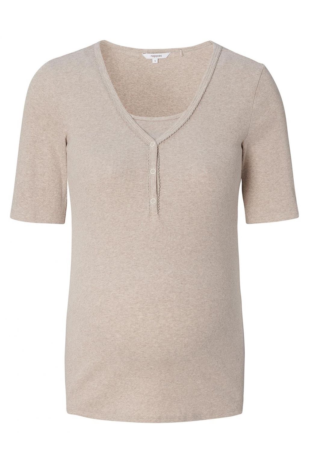 Noppies Pyjamatop met voedingsfunctie Renate - Taupe Melange