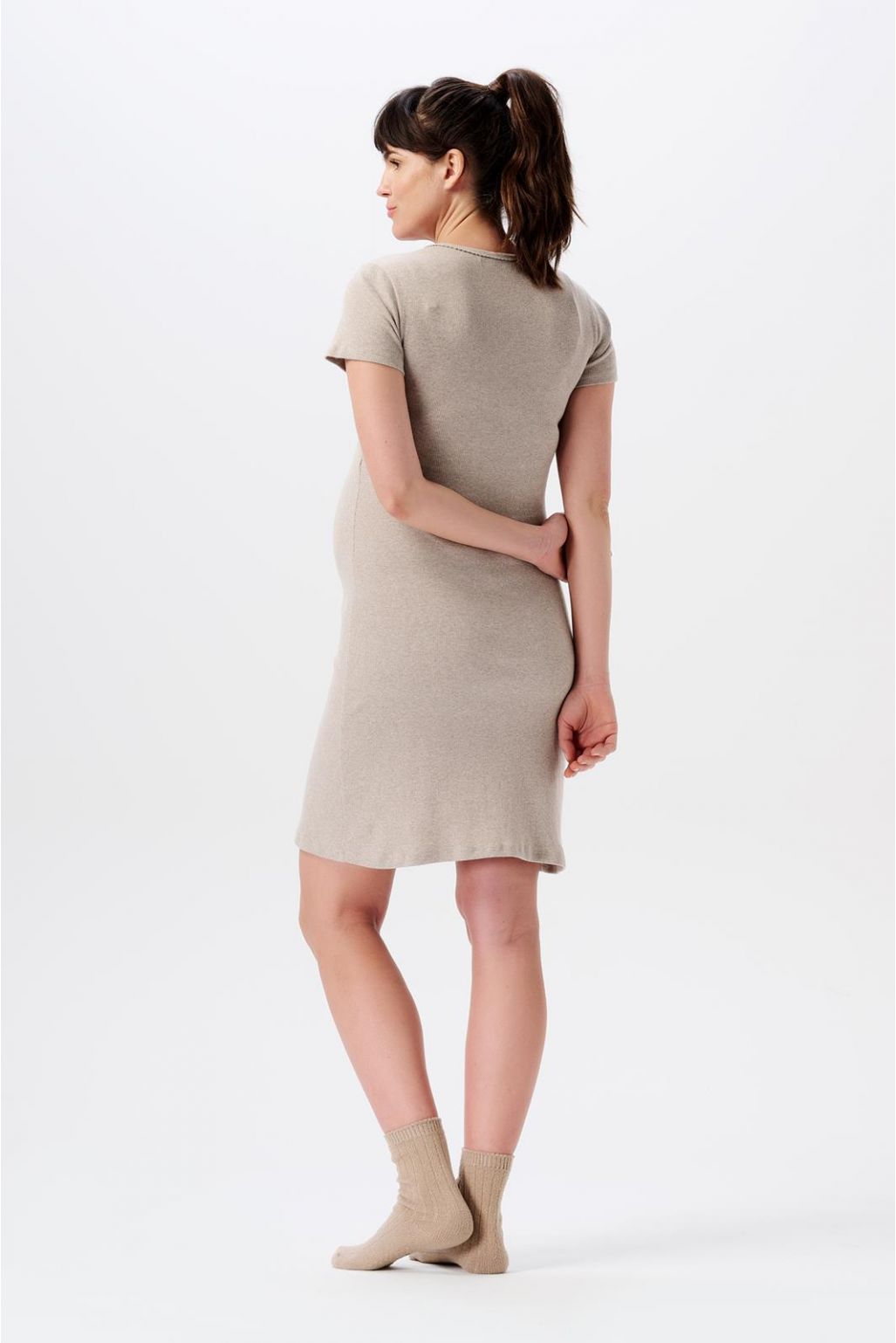Noppies Nursing nightdress Tami - Taupe Melange